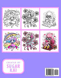 Chibi Girls Coloring Book: Japanese Anime Coloring Pages For Kids & Adults