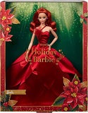 Barbie Signature 2022 Holiday Doll (Wavy Red Hair) with Doll Stand, Collectible Gift for Kids Ages 6 Years Old and Up