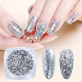 Mori Elves Nail Art Glitter Sequins 12 Boxes Gold Silver Cosmetic Festival Glitters 3D Holographic Nails Glitters Shining Flakes Nail Art DIY Manicure Decoration Kits