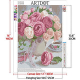 ARTDOT 4 Pack DIY 5D Diamond Painting Kits for Adults Gem Art Flowers by Number Kits Full Drill Crystal Rhinestone Diamond Art for Home Wall Decor Gift 12x16 inches