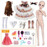 UCanaan BJD Dolls 1/3 SD Doll 24 Inch 19 Ball Jointed Doll DIY Toys with Full Set Clothes Shoes Wig Makeup, Best Gift for Girl