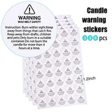 Leinuosen 921 Pieces Candle Making Kit with Candle Wicks, Candle Warning Stickers, Candle Wick Centering Device and Stickers for Candle Making