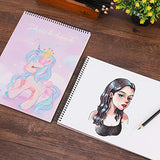 Sketch Book, 100 Pages (50 Sheets), Spiral Bound Artist Sketch Pad, Durable Acid Free Drawing Paper for Drawing, Painting, Sketching or Doodling