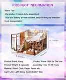 Kisoy Romantic and Cute Dollhouse Miniature DIY House Kit Creative Room Perfect DIY Gift for Friends,Lovers and Families(Wait for The time) Plus Dust Proof Cover