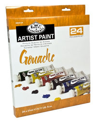 Royal & Langnickel GOU21-24 Gouache Color Artist Tube Paint, 21ml, 24-Pack