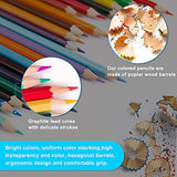 36 Colored Pencils Set, Art Coloring Pencils for Adults and Kids, Soft Wax Core. Comes with a Hand-made Portable Folding Canvas Pencil Case and 12 Color Watercolor Pen