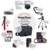 Canon EOS Rebel T7 DSLR Camera + EF-S 18-55mm f/3.5-5.6 is II + EF 75-300mm f/4-5.6 III Lens + Canon EOS Shoulder Bag + 32GB Memory Card + 64GB Memory Card + 2x Tripod + Slave Flash – Top Value Bundle