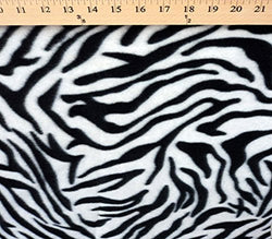 Polar Fleece Fabric Prints Animal Print B&W ZEBRA/60 Wide/Sold by the Yard FE-N-05