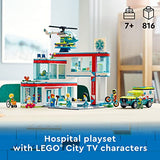 LEGO City Hospital 60330 Building Kit with Ambulance and Rescue Helicopter for Kids Aged 7 and up (816 Pieces)