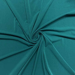 ITY Fabric Polyester Lycra Knit Jersey 2 Way Spandex Stretch 58" Wide By the yard (5 Yard, Teal)