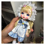 Camplab ·CAMPLAB· 17CM Handmade BJD Makeup Dolls Accessories Fashion Clothes 1/8 Mini Movable Joint Cute Dolls for Girls Child Birthday Gifts Toy Girl Gift Window Decoration Cute Big Eye Doll