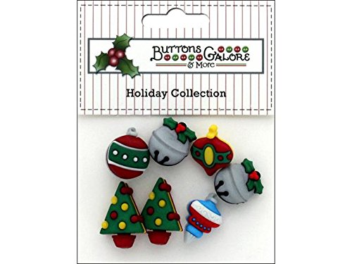 Buttons Galore SEWING & CRAFT BUTTONS - JINGLE BELLS - SET OF 3 PACKS.
