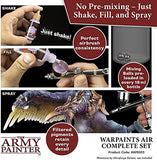 The Army Painter - Warpaints Airbrush Complete Paint Set & Airbrush Paint Thinner Bundle - 126 Non-Toxic Water Based Acrylic Airbrush Paints, Flow Improver and Airbrush Medium for Miniature Wargaming