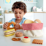 Hape Toddler Bread Basket |Soft Pretend Food Playset for Kids, Bread Toy Basket Includes Toast, Jam Cookie, Cake, Soda Biscuit and More