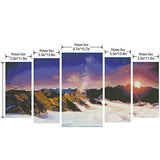 5 Sets Diamond Painting Kits Mountain Range with Sunrise - DIY 5D Diamond Painting Full Square Drill Kits for Adults, Sea of Clouds Sunrise Diamond Paintings for Wall Decor 30.7x15.75 inch