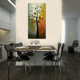 Wieco Art Life Tree Large Floral Oil Paintings on Canvas Wall Art Ready to Hang for Living Room Bedroom Home Decorations Modern 100% Hand Painted Stretched and Framed Grace Abstract Flowers Artwork
