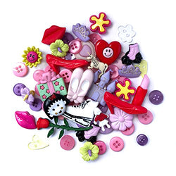 Buttons Galore 50-Value Pack Girls Button