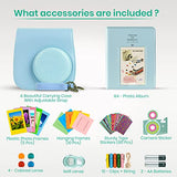 Fujifilm Instax Mini 9 Instant Camera + Fujifilm Instax Mini Film (40 Sheets) Bundle with Deals Number One Accessories Including Carrying Case, Color Filters, Kids Photo Album + More (Ice Blue)