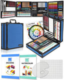 COLOUR BLOCK 151pcs Mixed Media Art Supplies, 4 in 1 Professional Module Kits I Acrylic Paint Sets I Watercolor Painting Sets I Colored Pencils Kit I Drawing Bundles for Adults, Kids in Aluminum Case