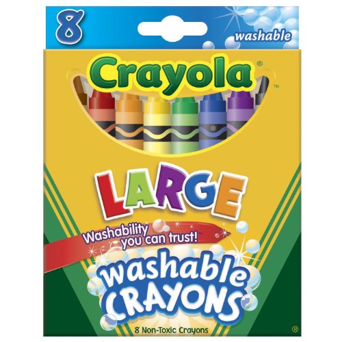 Crayola Crayons Kids First Large Washable 8 In A Box (Pack of 12) 96 Crayons Total
