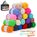 SOLEDI 20 Acrylic Yarn Skeins Crochet Project 1030 Yards (1.76oz) Colorful Bonbons Yarn for All Knitting, Crochet and Craft Projects Beginner