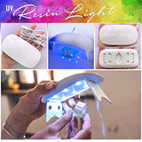UV Light Resin Clear Epoxy Craft Resin Kit - Pixiss Crystal Clear Hard Type UV Resin Kit with UV Light and Accessories…