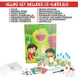 EMBRACE PLAY Slime Kit for Girls and Boys - The Ultimate 56 Piece Slime Kit Slime Supplies Includes Non-Borax Slime Glue, Slime Scents, Slime Add Ins, and Other Slime Ingredients