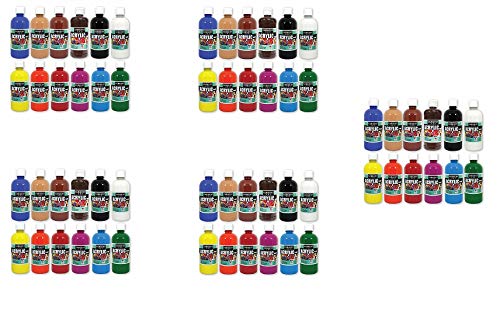 Sargent Art (SARAD) 24-6101 16oz Acrylic Paint Assortment, 12 Colors, Bottles (Fіvе Расk)