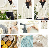 YarXlex 35% Merino Wool Yarn for Knitting and Crocheting Yarn - Bluish Violet, 013