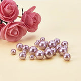 PandaHall Elite 340 Pcs Glass Pearl Round Beads 4mm 6mm 8mm 10mm Various Size Mix Lot Box Set