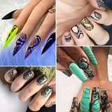 10 Sheets Snake Skin Nail Foil Transfers Stickers Python Pattern Laser Starry Sky Nail Art DIY Decals for Women Girls Decoration Manicure Design