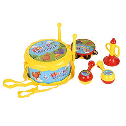 Baby Music Instrument Set drum hammer horn tambourine - Children day present gift educational toy for baby before six months
