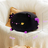 Mewaii 16” Black Axolotl Stuffed Animals Cute Plush Body Pillow Soft Plushies Squishy Sleeping Pillow, Kawaii Plush Toys Gift for Girls Boys