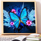 Animal Diamond Painting Kits for Adults, 5D Crystal Diamonds Art with Accessories Tools, Beautiful Butterfly DIY Art Dotz Craft for Home Décor, Ideal Gift or Self Painting