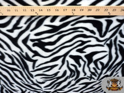 Fleece Fabric Printed Animal Print *B&w Zebra* Fabric By the Yard