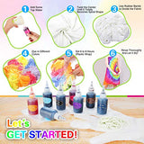 Tie Dye DIY Kit, 26 Colors Fabric Dye Kits for Kids, Adults and Large Groups, 173 Pack Party Tie Die Supplies with Aprons, Gloves, Rubber Bands and Plastic Table Covers