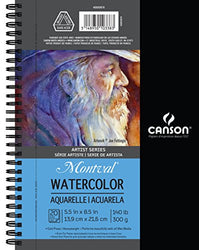 Canson Artist Series Watercolor Pad, 5.5" x 8.5" Side Wire