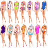 ZITA ELEMENT 25 Pcs 11.5 Inch Girl Doll Clothes Outfits includes 5 Wedding Dresses Gowns 5 Skirts 10 Mini Dress and 5 Bikini Swimsuits Swimwears for 11.5" Girl Doll Casual Wear Clothes and accessories
