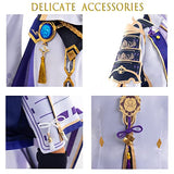 LTAKK Ayato Cosplay Kamisato Ayato Outfit Anime Costume for Men Kimono Halloween Costume Full Set