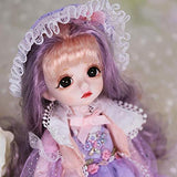 HGCY BJD Doll 1/6 SD Dolls 12 Inch Ball Jointed Doll DIY Toys with Full Set Clothes Shoes Wig Makeup with Eyes and Wigs Can Be Replaced Best Gift for Girls