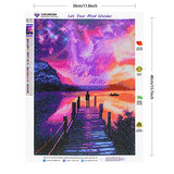 Aurora Sunset Diamond Painting Kits, DIY 5D Landscape Full Drill Diamond Art Crystal Rhinestone Embroidery Paintings Arts Craft for Christmas Home Wall Decor 11.8 X 15.7In
