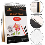 Sketch & Drawing Art Pencil Kit 52 Piece Set, 24 Color Pencil for Coloring Books, Pencil of Graphite & charcoal, 3-color Sketchbook, coloring book Etc, Art Supply Ideal for Adult Student Beginner Teen