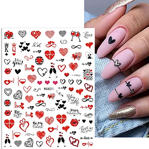 24-Pack Women's Pressed Nails Fake Long Lines Red White Wave Love Nail Art  DIY Manicure Tools Full Coverage Nail Stickers | Fruugo NO