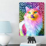 DCIDBEI DIY Diamond Painting Kit Cat,Diamond Art for Teens Rhinestone Embroidery Cross Stitch Kits Supply Arts Craft Canvas Wall Decor Stickers Home Decor 10x10 inches
