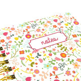 Graphique Doodle Floral Hard Bound Journal w/Delicate Floral Print, Fun, Durable Notebook for Notes, Lists, Recipes, and More, 160 Ruled Pages, 6.25" x 8.25" x 1"