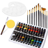 Salvador Acrylic Paint Set - 24 Colors, Artist Paint Kit with Premium Paint Brushes, Mixing Knife, Paint Pallet and Sponge - Professional Painting Set Arts and Crafts Supplies for Adults and Kids