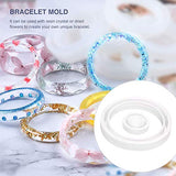 BUYGOO 94Pcs Resin Molds Silicone Casting Molds, Silicone Resin Molds for DIY Jewelry Craft Making Epoxy Resin Mold Bracelet Pendant Sphere