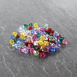 Swarovski Crystal Bicone Bead Mix Rainbow | 3mm | Pack of 100 | Small & Wholesale Packs
