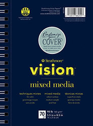 Strathmore Paper 662-55 Vision Mixed Media Pad Wire Bound, 5.5"x8.5"
