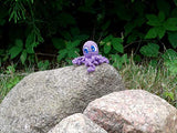 Miniature Violet Octopus Crochet Amigurumi Handmade one-inch Ocean Animal Micro Doll for Dollhouse